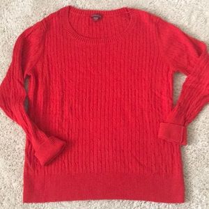 Red crew neck sweater